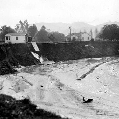 A view of North Hollywood after the Los Angeles River flood of 1938 -- one of the worst floods in LA history